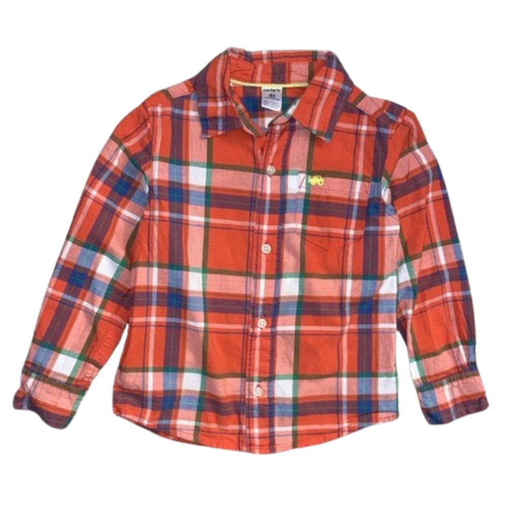 Carter’s 4T orange long sleeve button down shirt